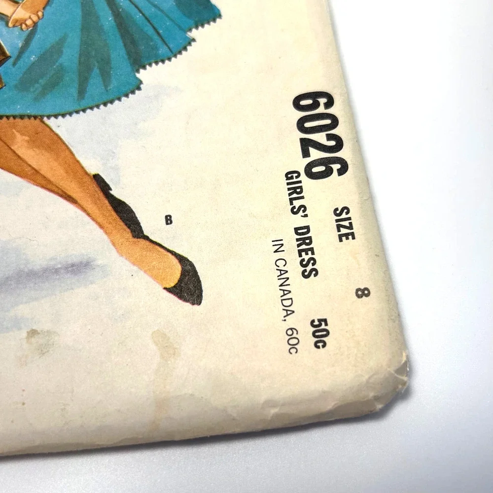 McCalls Vintage 1960's Pattern #6026‎ Girls Flare Dress Size 8